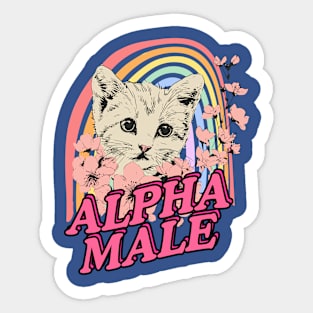 Alpha male. Cute kitten Sticker